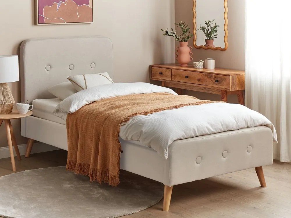 Pat pentru copii 90 cm ROME (cu somieră) (bej). 1007452