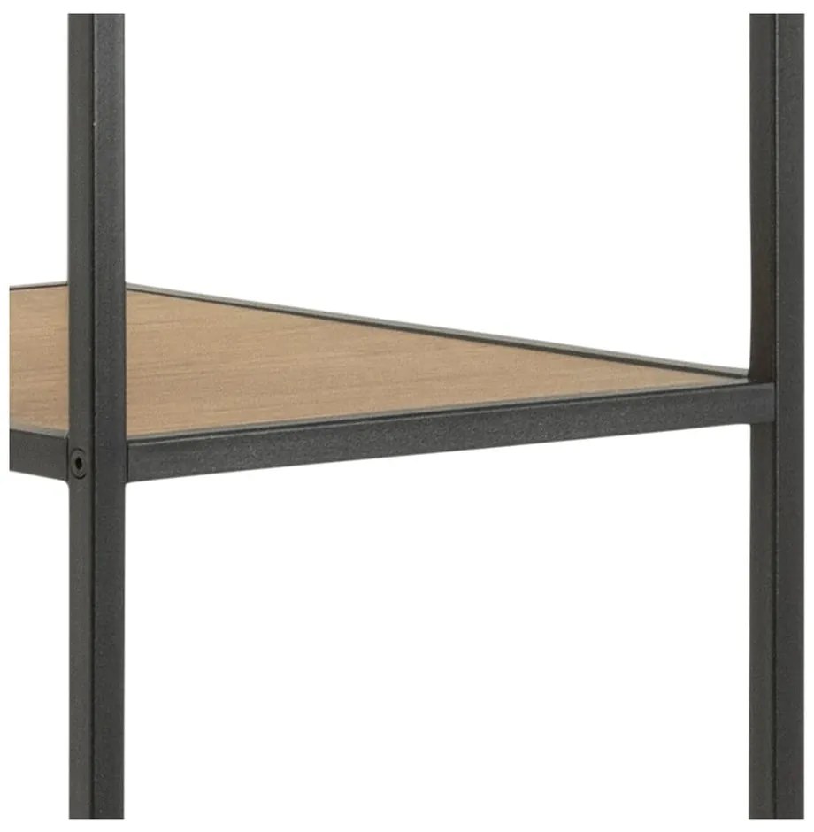 Șifonier negru/în culoare naturală deschis cu aspect de lemn de stejar 77x165 cm Seaford – Actona