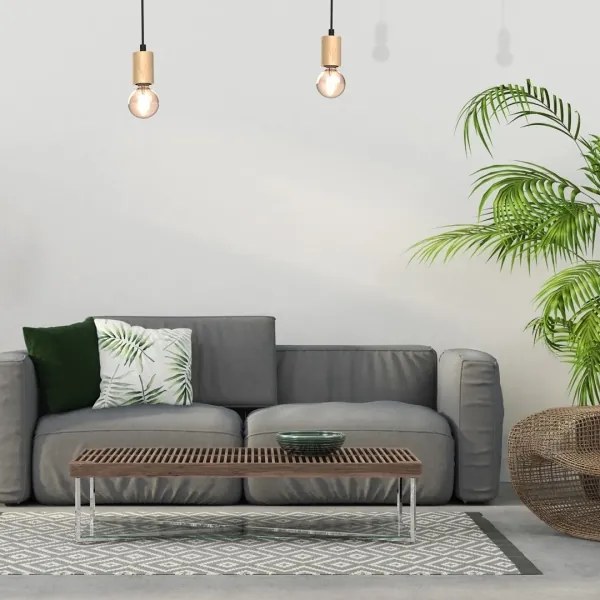 Lustră aplicată VIGA 2xE27/60W/230V lemn