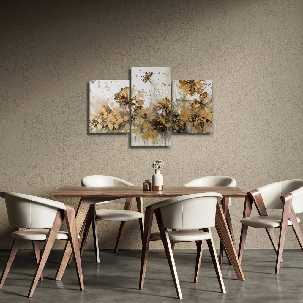 Tablou - pictură abstractă florală (90x60 cm)