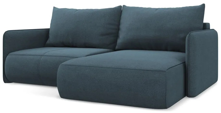 Colțar albastru extensibil/cu spațiu de depozitare (cu colț pe partea dreaptă) Nanea – Makamii