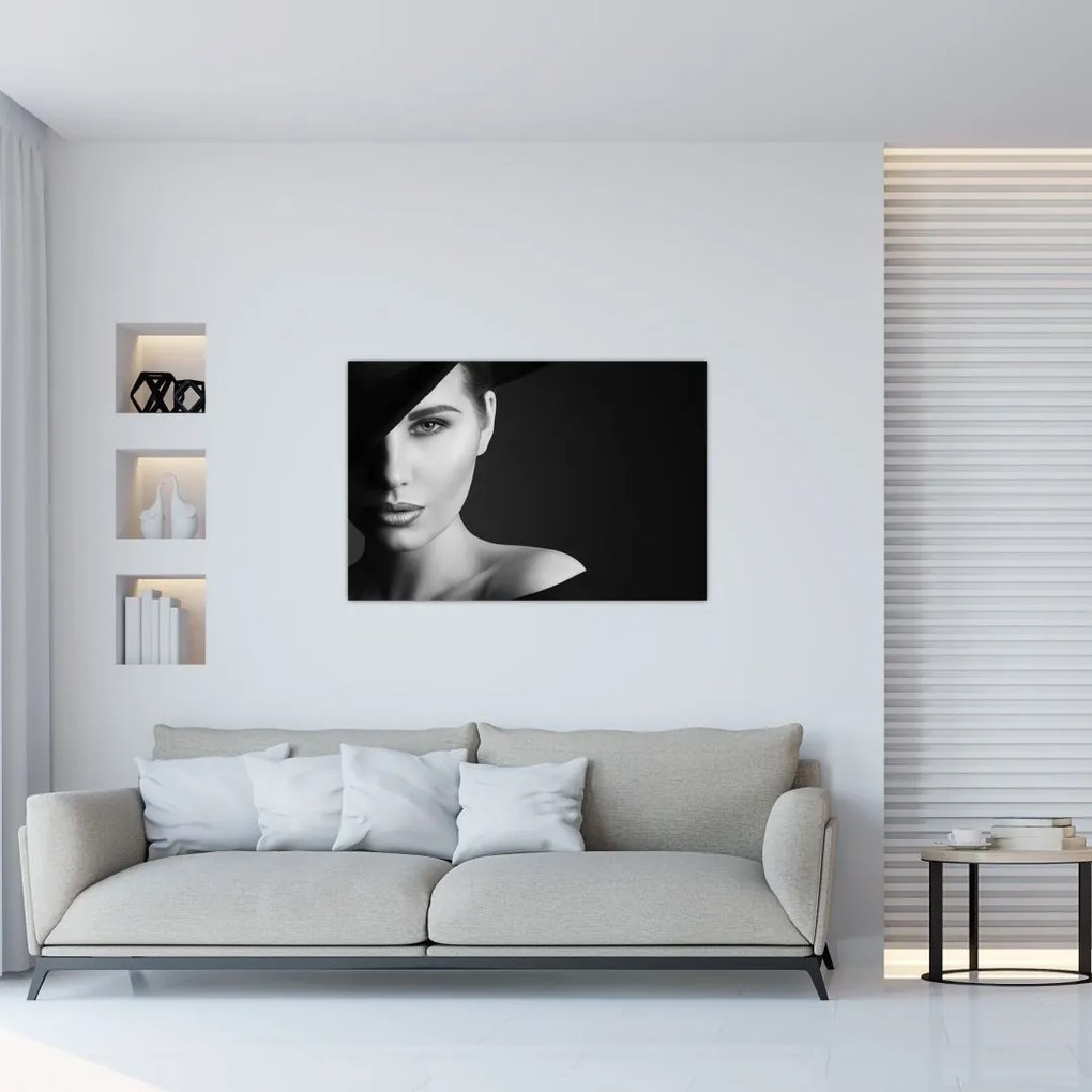 Tablou - Portretul femeii cu pălărie (90x60 cm)