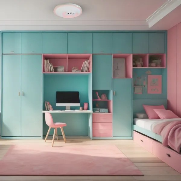 Plafonieră LED pentru copii MOONCAT LED/34W/230V roz