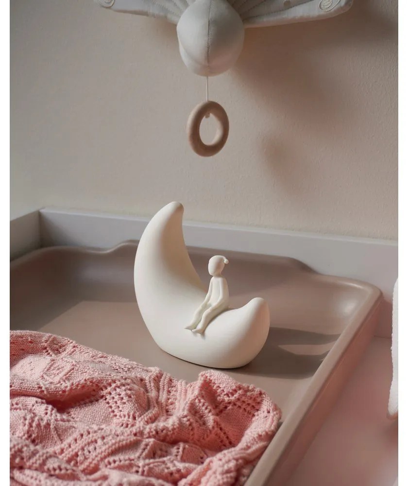 Pătură pentru copii, roz prăfuit din bumbac organic tricotată 80x100 cm Sorbet – Cam Cam Copenhagen