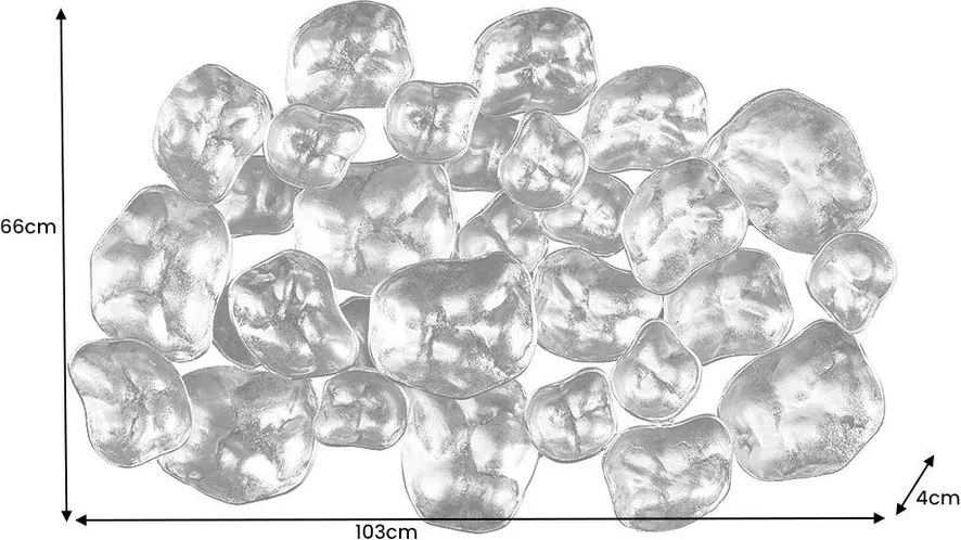 Decoratiune perete design modern VARIATION 100cm, auriu