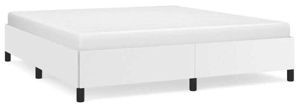 347264 vidaXL Cadru de pat, alb, 180x200 cm, piele ecologică