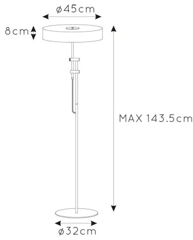 Lampadar Lucide 30770/02/02 GIADA 2xE27/60W/230V