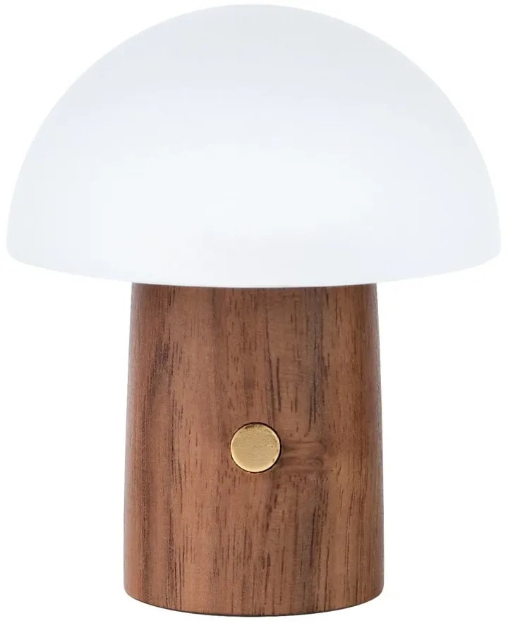 Veioză albă/în culoare naturală închisă LED (înălțime 7 cm) Alice Mushroom – Gingko