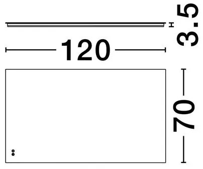 Oglinda baie cu iluminat LED IP44 Alda, 70x120cm