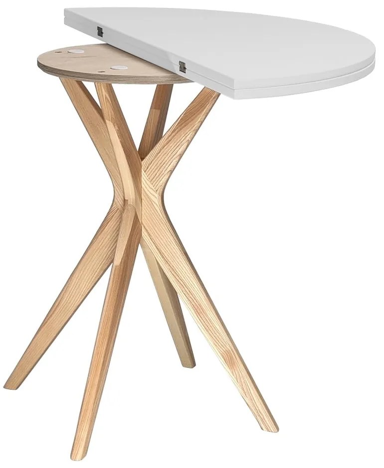 Masă de dining rotundă extensibilă 45x90 cm Jubi – Ragaba