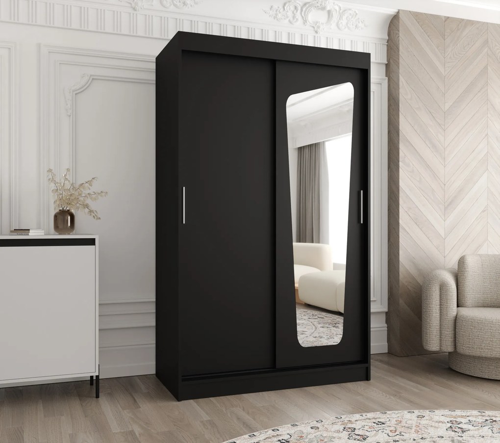 Dulap de haine 120 cm Mokka (Negru). 1126025