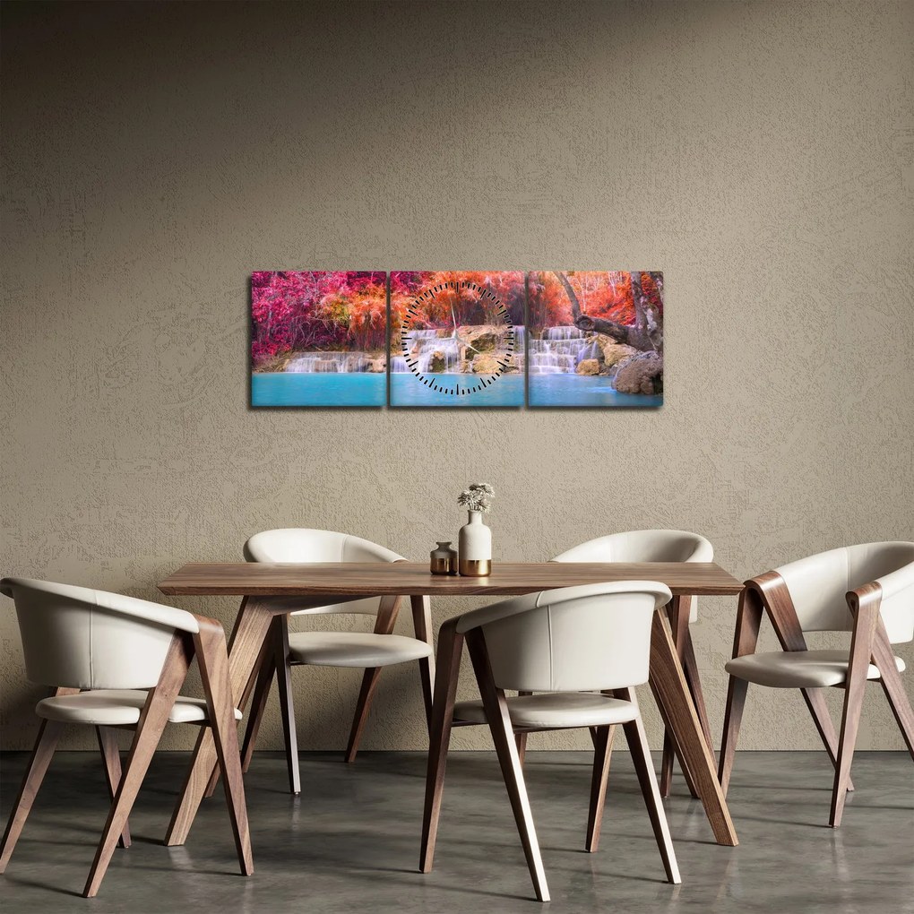 Tablou lagyna turcuaz, Laos, Tat Kuang Si (cu ceas) (90x30 cm)