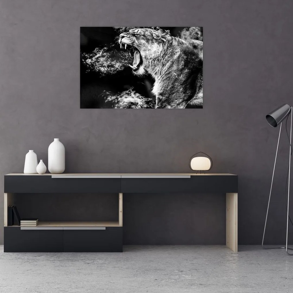 Tablou - Portretul unei leoaice (90x60 cm)