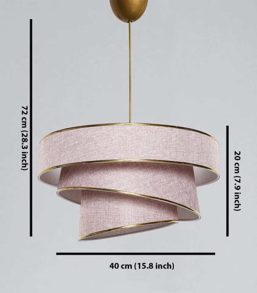 Lustra Couper - Powder, Gold, Soclu E27, Max. 45 - 60W