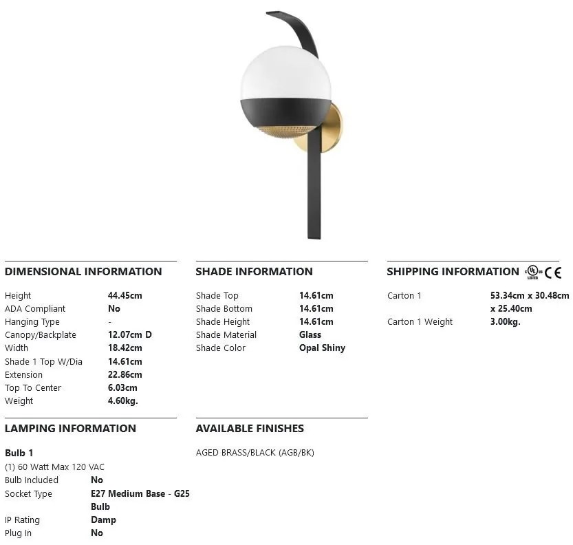 Aplica de perete design modern ALY