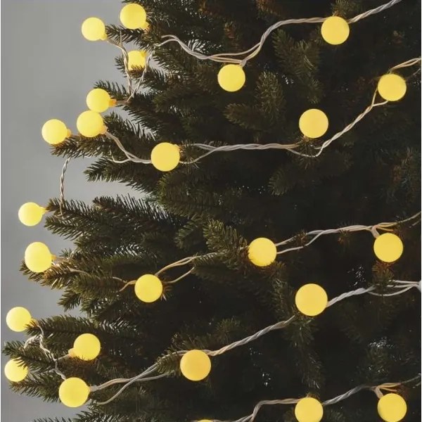 Ghirlandă LED pentru exterior, 40xLED/9m, IP44, alb cald