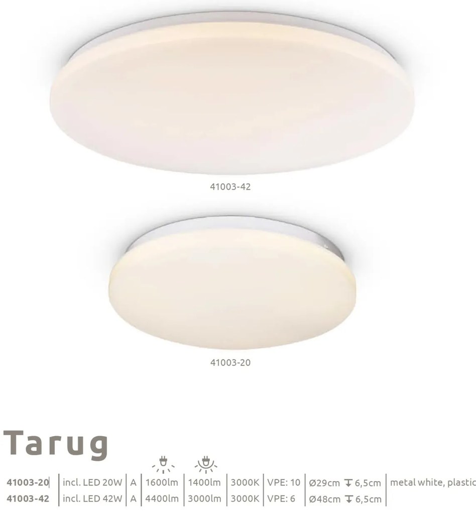 Plafoniera LED design slim 29cm TARUG 41003-20 GL