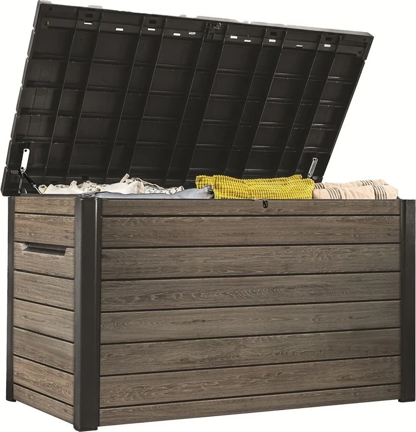 Keter cutie de depozitare pentru grădină Deco 870 l, maro deschis