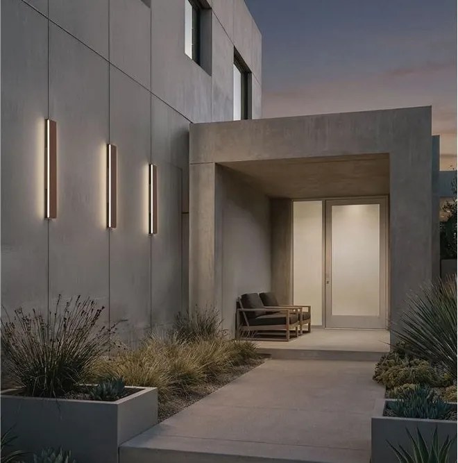 Aplica exterior corten liniara 60cm IP65 LED 2700K RANGE
