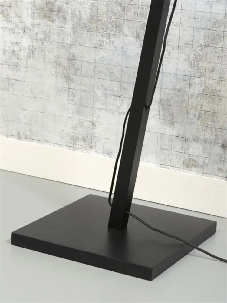 Lampadar eco din bambus Cango negru, 60x25cm