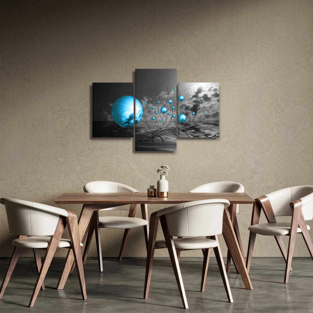 Tabloul bilelor albastru deschis (90x60 cm)