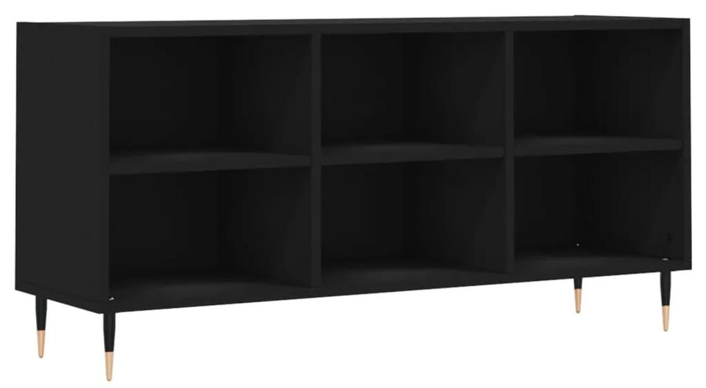 826981 vidaXL Comodă TV, negru, 103,5x30x50 cm, lemn compozit