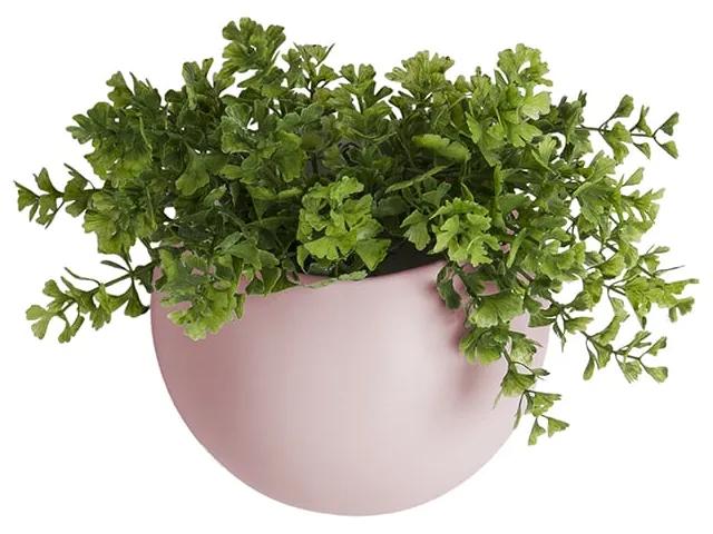 Wall plant pot Globe ceramic matt light pink