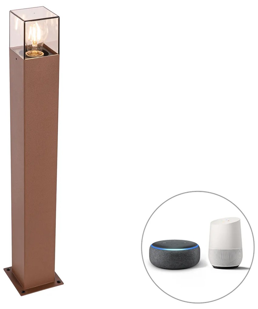 Lampă de exterior cu stativ inteligent maro ruginit 70 cm inclusiv Wifi P45 - Denmark