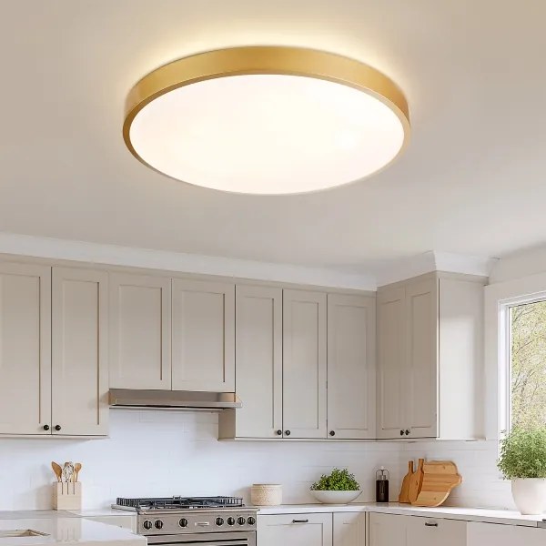 Brilagi - Corp de iluminat LED dimabil GLASS POOL DOUBLE, 80W/230V, 60 cm, auriu + telecomandă