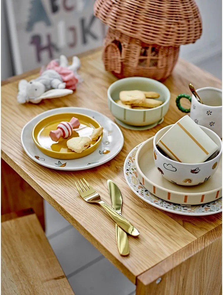 Set de veselă pentru copii 3 buc. din gresie Agnes – Bloomingville Mini