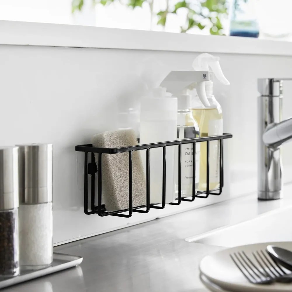 Suport pentru accesorii de spălat negru autoadeziv din metal Film Hook – YAMAZAKI