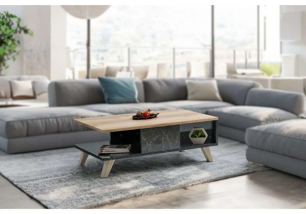 Măsuță de conferință Sumer Marble and Oak
