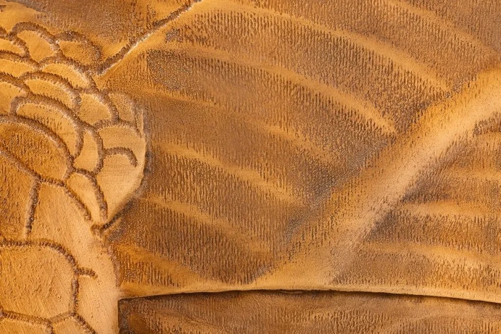 Comoda cu aplicatie exotica pe fronturi SNAKE 120cm natur