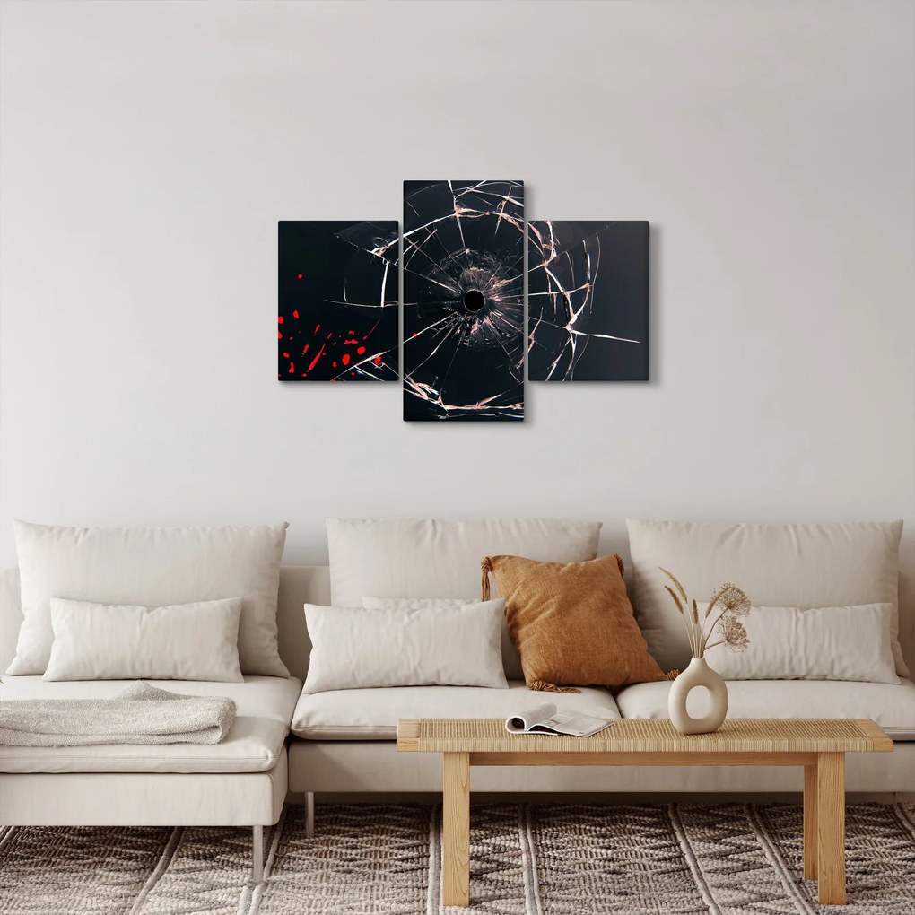 Tablou abstract - sticla spartă (90x60 cm)