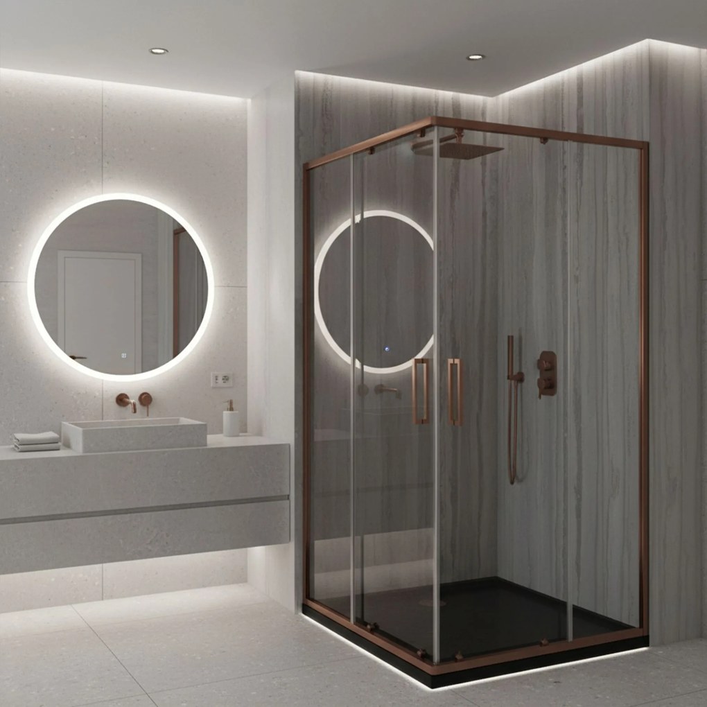 Cabina de dus Rea City 80x100 Brush Copper