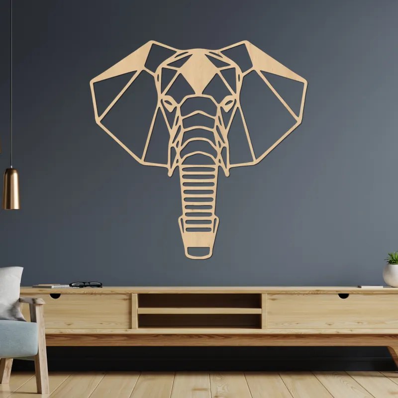 SENTOP | Decorațiune murală din lemn cu cap de elefant | LOXOD