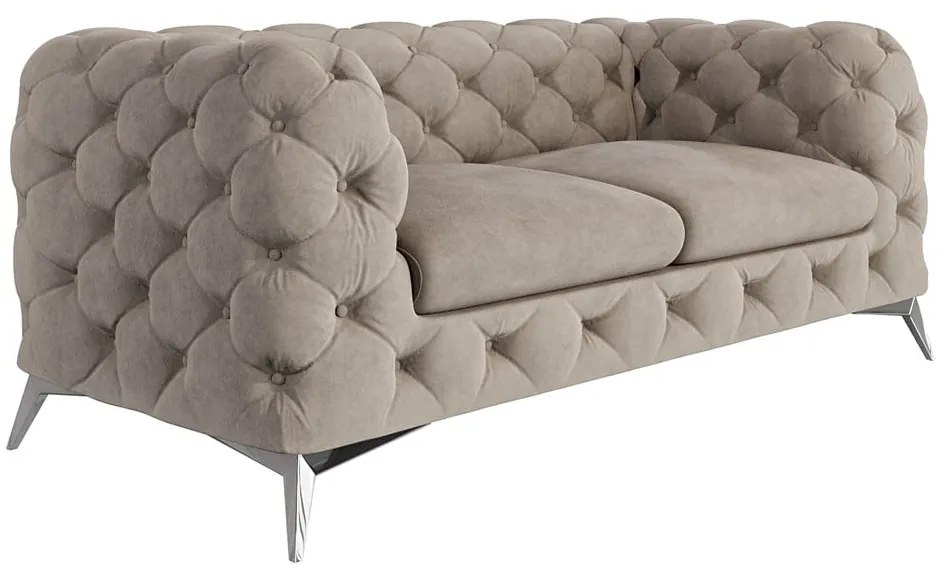 Canapea grej cu tapițerie din catifea 185 cm Chelsea – Ropez