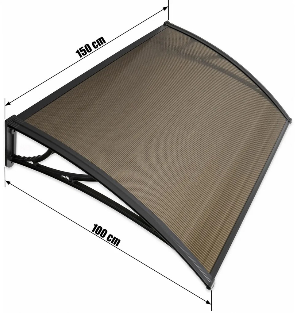 Copertină pentru ușă Aldotrade 150 x 100 cmLagrada, maro