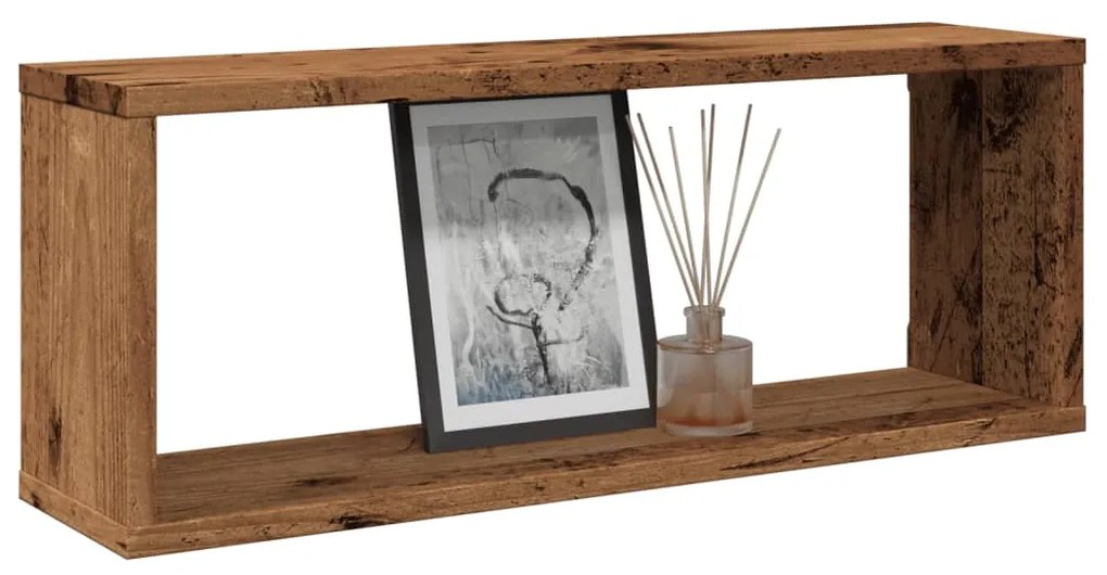 vidaXL Rafturi perete cub 6 buc. lemn vechi 60x15x23cm, lemn prelucrat