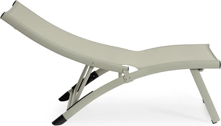 Șezlong de grădină taupe din metal Taylor – Bizzotto