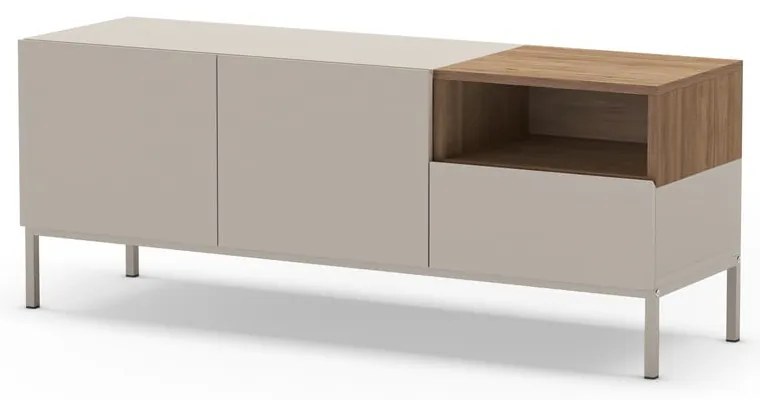 Comodă TV crem 140x55 cm Cailin – Marckeric