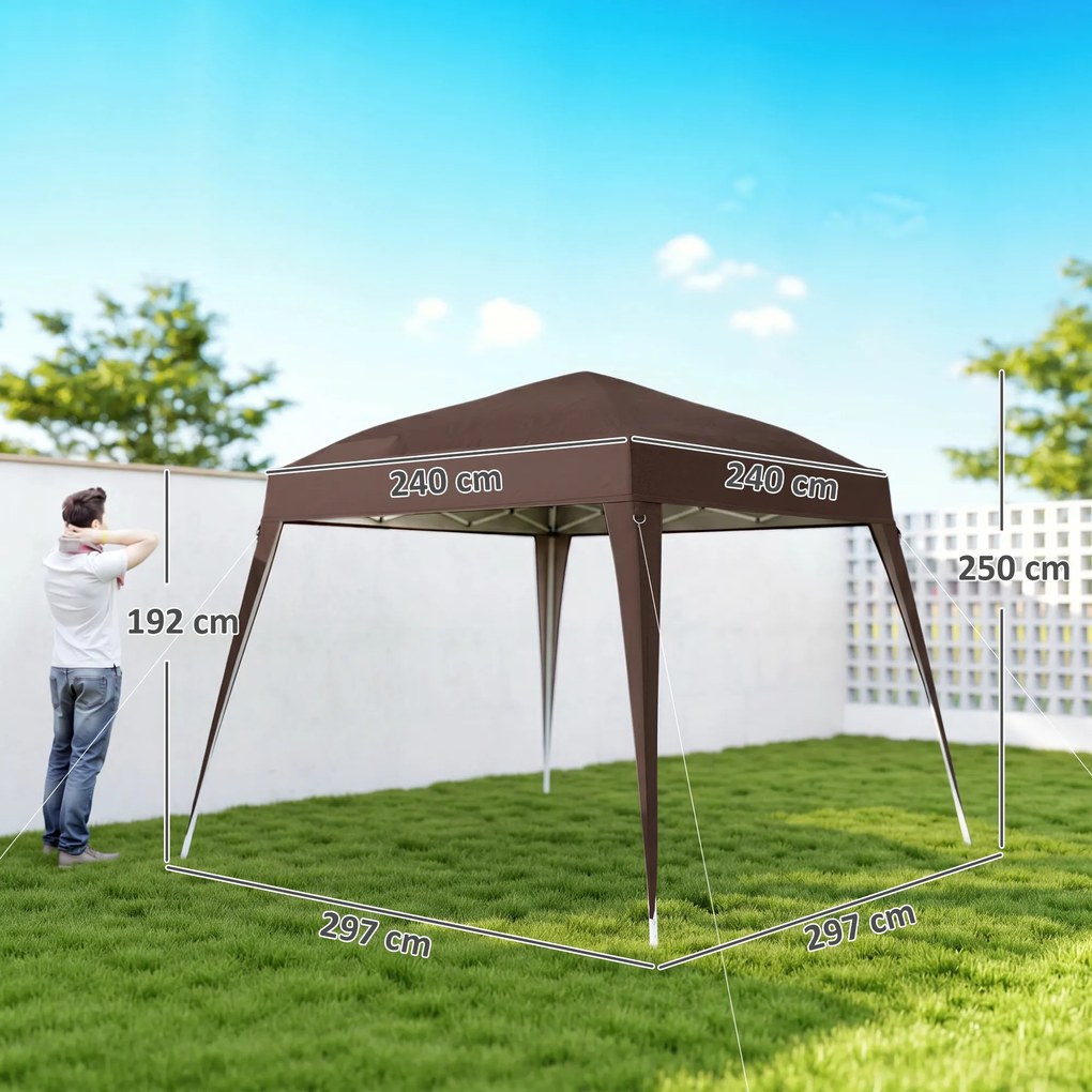 Outsunny Foisor Pliabil 2.4x2.4m, Foisor de Gradina Structura | Aosom Romania