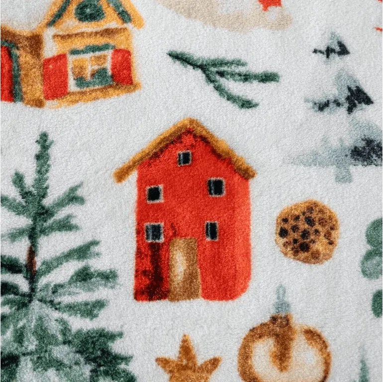 Patura microplus FESTIVE MAGIC, alba Dimensiune: 150 x 200 cm