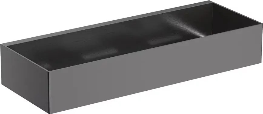 Etajera otel inoxidabil Omnires Uni 30 cm finisaj antracit periat