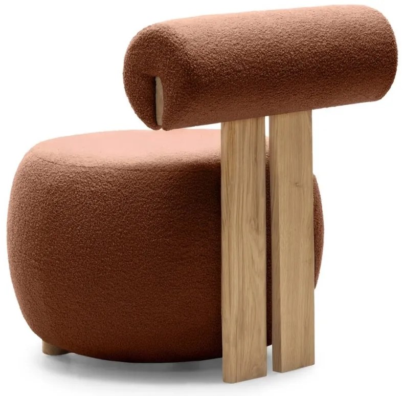 Fotoliu design maro HANNA, stejar