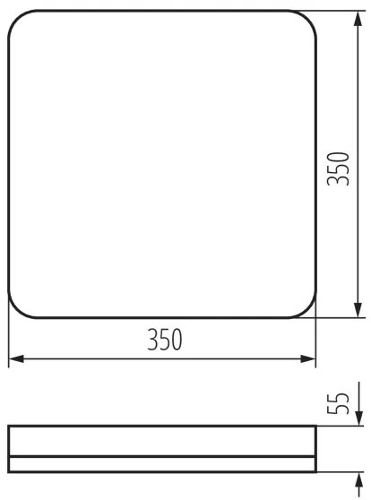 Plafonieră LED industrială Kanlux 37297 IPER LED/35W/230V IK10 IP65 alb pătrat