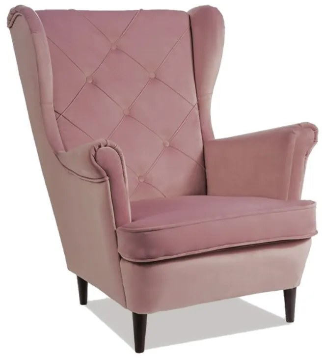 Fotoliu Lord Culoare Roz Vintage Mat, LADY MATT VELVET