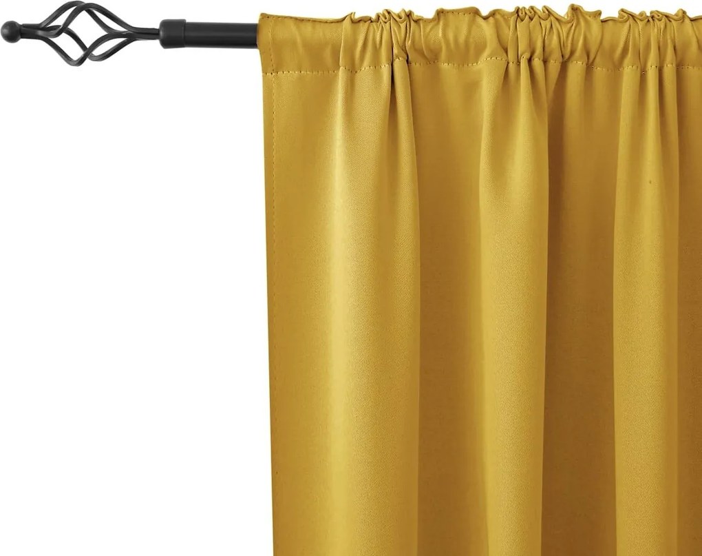 Draperie galbena OXFORD 140x250 cm Agatat: Inele metalice