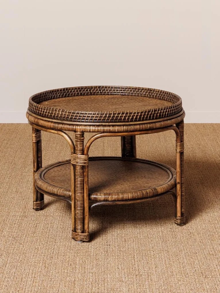 Masuta de cafea, rotunda, din rattan, Veracruz