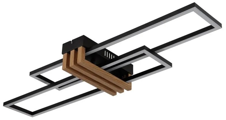 Plafoniera LED riflaj aluminiu cu efect de lemn DAKARI I